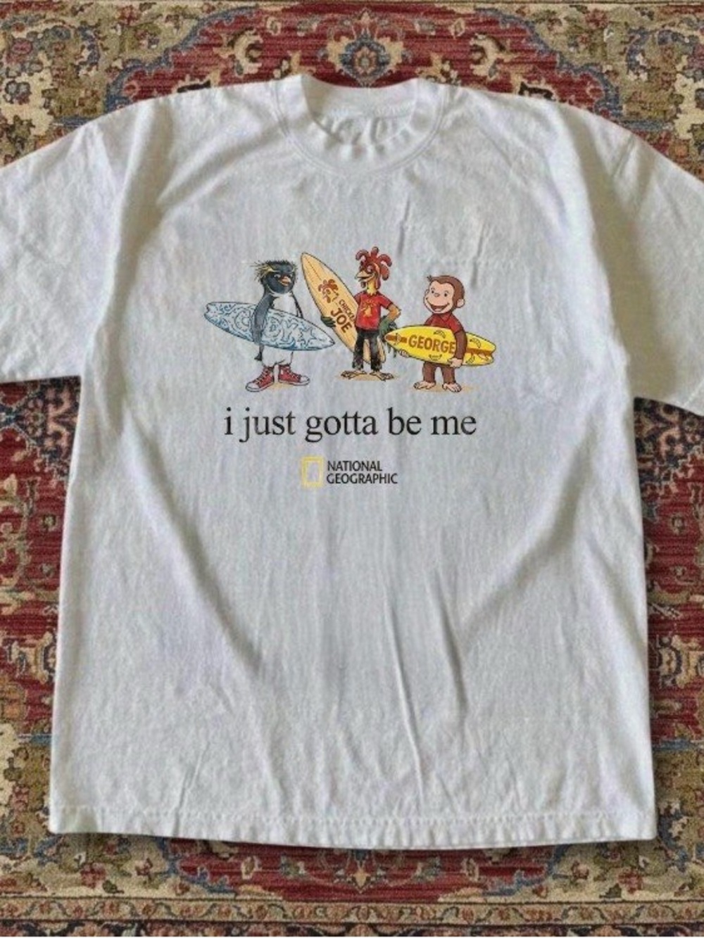 National Geographic "I Just Gotta Be Me" White Graphic Tee